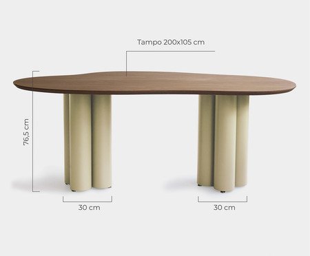 Mesa de Jantar Maxi Média Taupe | Westwing