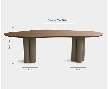 Mesa de Jantar Maxi Grande Marrom | Westwing