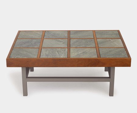 Mesa de Centro Madero Médio Verde e Marrom | Westwing
