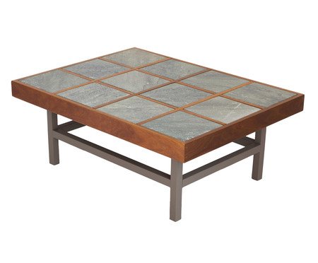 Mesa de Centro Madero Médio Verde e Marrom | Westwing