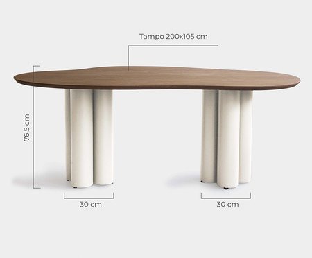 Mesa de Jantar Maxi Média Porcelana | Westwing