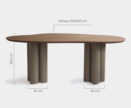 Mesa de Jantar Maxi Média Marrom | Westwing