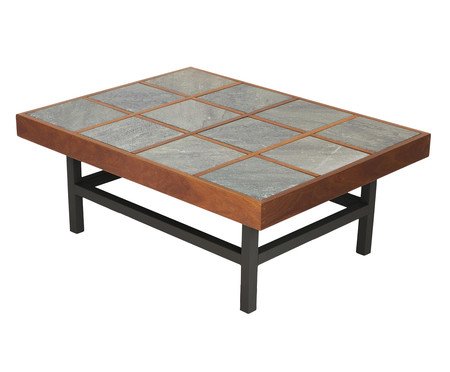 Mesa de Centro Madero Médio Verde e Preto | Westwing