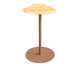 Mesa Lateral Flutuante Pedra Calcita Terracota - Aço, yellow | WestwingNow