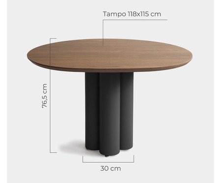 Mesa de Jantar Maxi Pequena Preto | Westwing