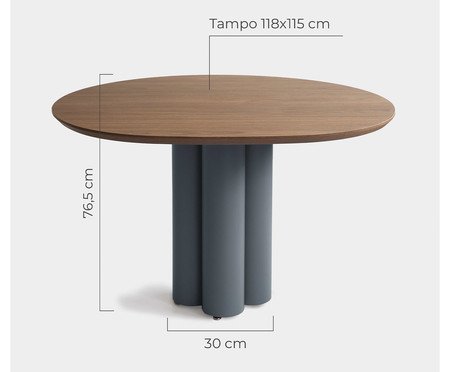 Mesa de Jantar Maxi Pequena Azul | Westwing