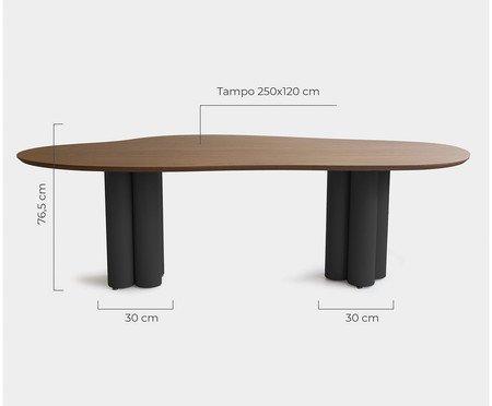 Mesa de Jantar Maxi Grande Preto | Westwing