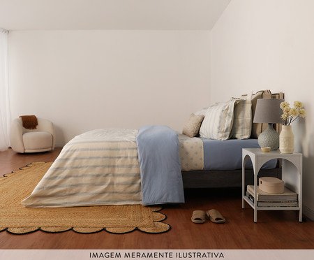 Duvet Floral Poppy Azul Hortênsia 200 Fios | Westwing