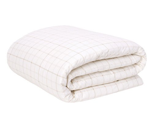 Duvet Xadrez Siena Bege Avelã 200 Fios, beige | WestwingNow