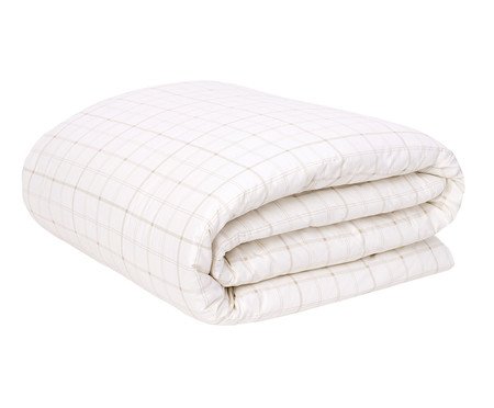 Duvet Xadrez Siena Bege Avelã 200 Fios | Westwing