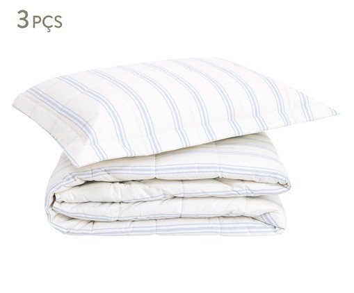 Jogo de Cobre-Leito Listras Capri Azul Hortênsia 200 Fios, blue | WestwingNow