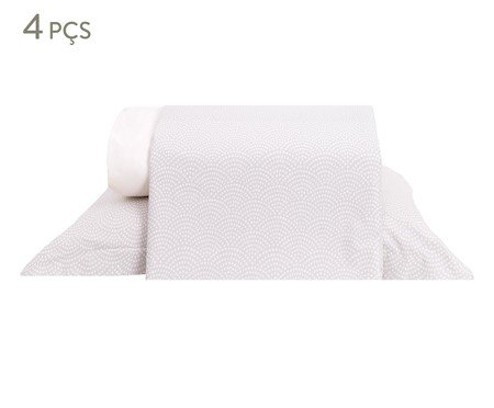 Jogo de Lençol Grani Cinza 200 Fios