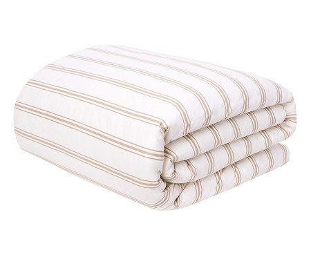 Duvet Listras Capri Bege Avelã 200 Fios | Westwing