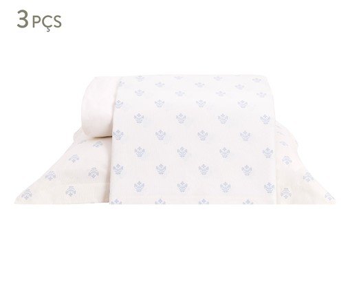 Jogo de Lençol Floral Poppy 200 Fios, blue | WestwingNow