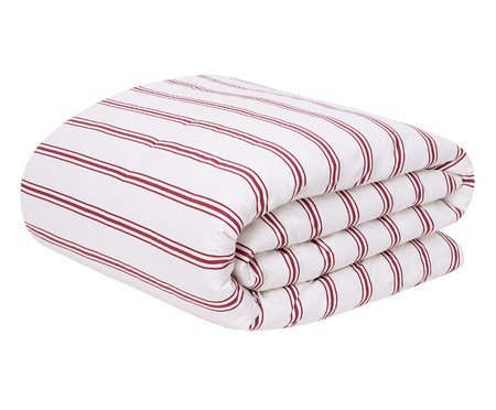 Duvet Listras Capri Vermelho 200 Fios | Westwing