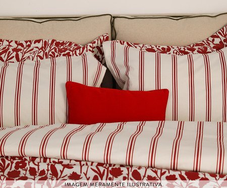 Duvet Listras Capri Vermelho 200 Fios | Westwing