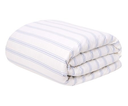 Duvet Listras Capri Azul Hortênsia 200 Fios | Westwing