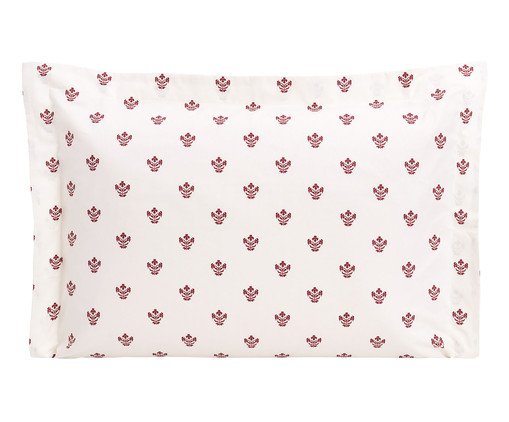 Fronha Floral Poppy Vermelho 200 Fios, red | WestwingNow