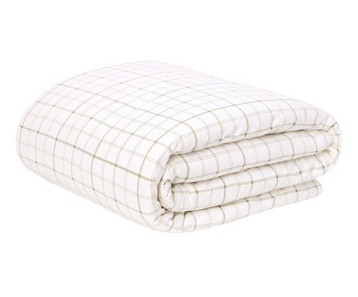 Duvet Xadrez Siena Verde Oliveira 200 Fios, green | WestwingNow