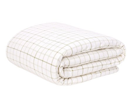 Duvet Xadrez Siena Verde Oliveira 200 Fios | Westwing