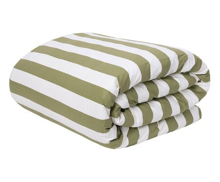 Duvet Listras Bold Verde Oliveira 200 Fios | Westwing