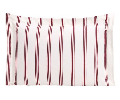 Fronha Listras Capri Vermelho 200 Fios, red | WestwingNow
