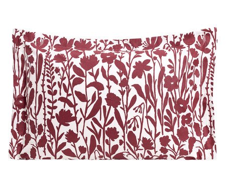 Fronha Floral Artsy Vermelho 200 Fios | Westwing