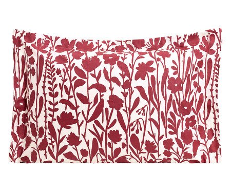 Fronha Floral Artsy Vermelho 200 Fios | Westwing