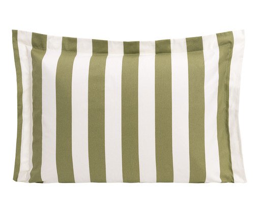 Fronha Listras Bold Verde Oliveira 200 Fios, green | WestwingNow