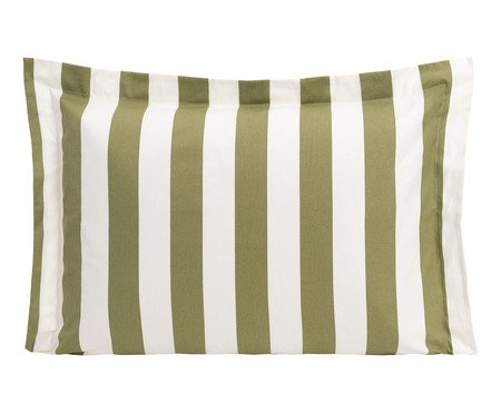 Fronha Listras Bold Verde Oliveira 200 Fios | Westwing
