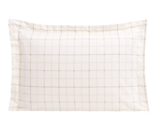 Fronha Xadrez Siena Bege Avelã 200 Fios, beige | WestwingNow