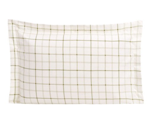Fronha Xadrez Siena Verde Oliveira 200 Fios, green | WestwingNow