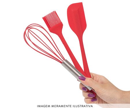 Jogo de Utensílios para Confeitaria Mozcada Vermelho | Westwing