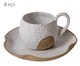 Jogo de Xícaras para Chá em Cerâmica Ross - 02 Pessoas, Bege,Branco | WestwingNow