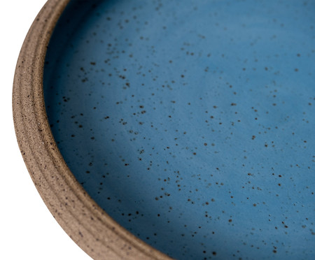 Jogo de Pratos Rasos em Cerâmica James - Azul | WestwingNow