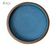 Jogo de Pratos Rasos em Cerâmica James - Azul, Azul | WestwingNow
