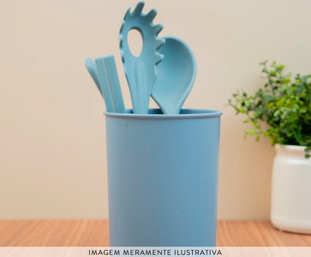 Porta Utensílios de Plástico Oikos Azul | Westwing