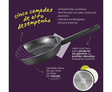 Frigideira com Antiaderente Mou de Chia Preto | Westwing