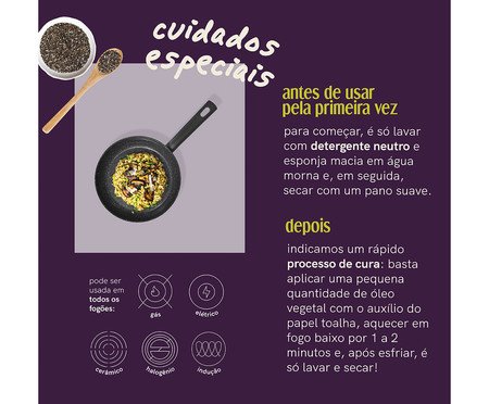 Frigideira com Antiaderente Mou de Chia Preto | Westwing