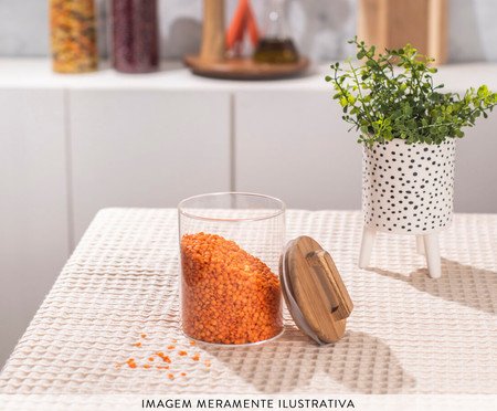 Pote para Matimento em Vidro Acácia Oikos Natural - 650ml | Westwing