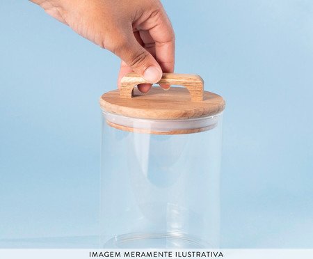 Pote para Matimento em Vidro Acácia Oikos Natural - 650ml | Westwing