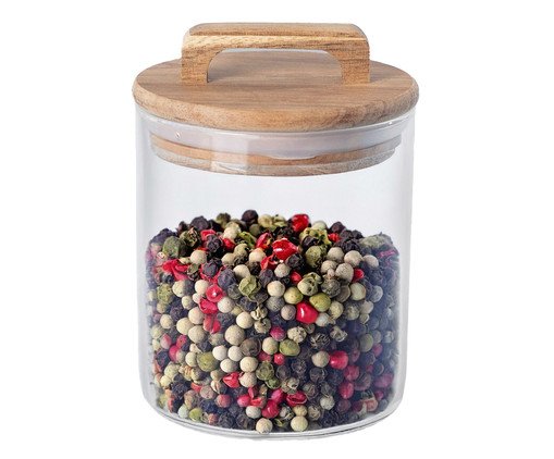 Pote para Matimento em Vidro Acácia Oikos Natural - 650ml, beige | WestwingNow