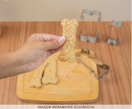 Jogo de Cortadores para Biscoito Ossinhos Oikos Inox | Westwing