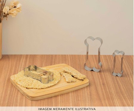 Jogo de Cortadores para Biscoito Ossinhos Oikos Inox | Westwing