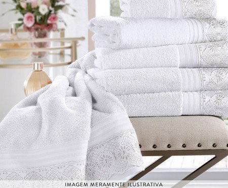 Toalha Social Cristal Roma Branco | Westwing