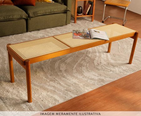 Banco Ibirá - Pitanga e Rattan Natural | Westwing