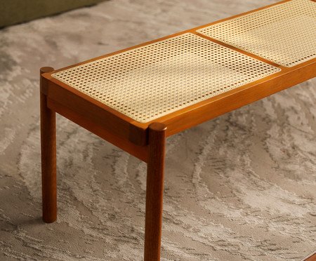 Banco Ibirá - Pitanga e Rattan Natural | Westwing