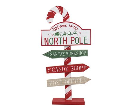 Adorno Decorativo Placa Welcome to North Pole | Westwing