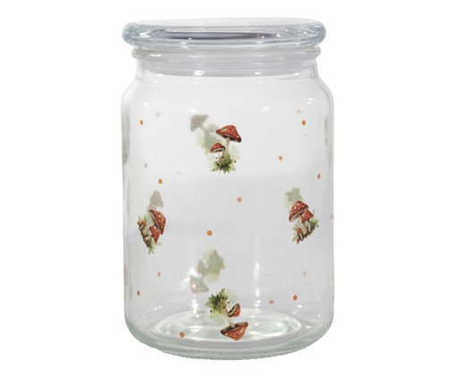 Pote Hermético Christmas Mushrooms, transparent | WestwingNow