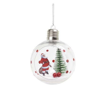 Bola Natalina com Papai Noel e Árvore com LED | Westwing